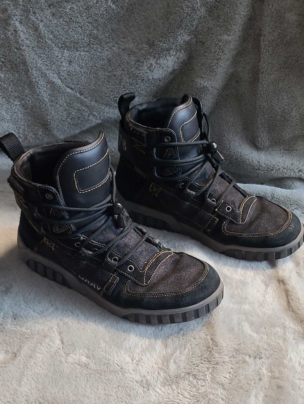 Rare Diesel 1978 S-Rua Mid SP Denim Sneakers Mens 12